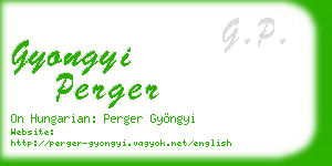gyongyi perger business card