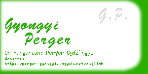 gyongyi perger business card